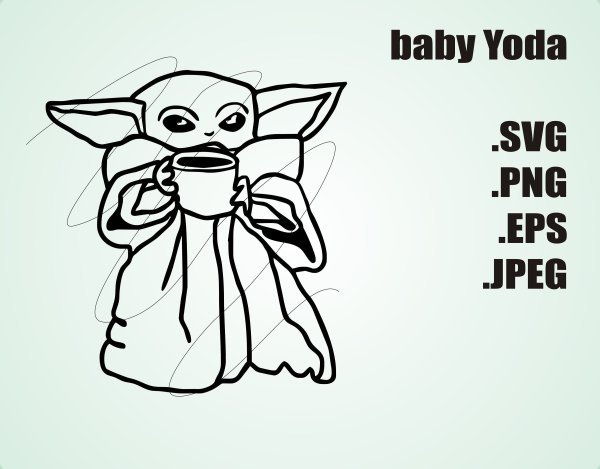 Лёгкие рисунки бейби йода