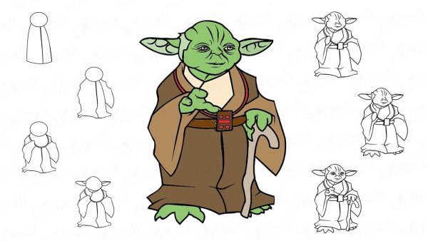 Звёздные войны для срисовки йода