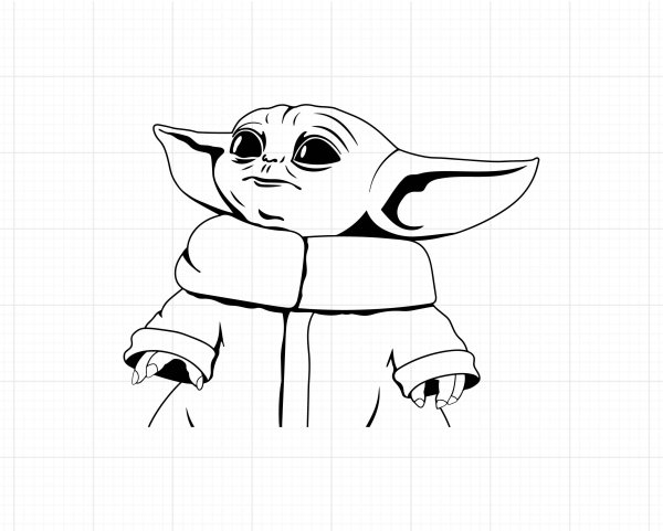 Раскраска бейби йода