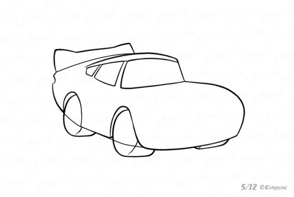 Молния Маккуин рисунок легкий