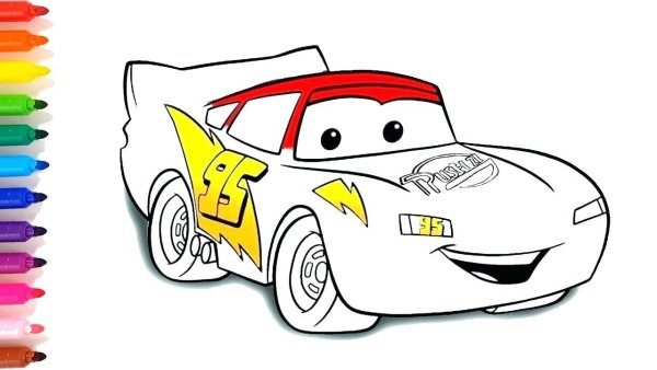 Молния Маккуин рисунок