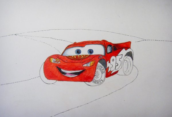 Срисовка Маккуин молния Маккуин