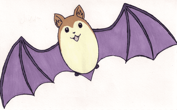 Лёгкие рисунки летучей мыши