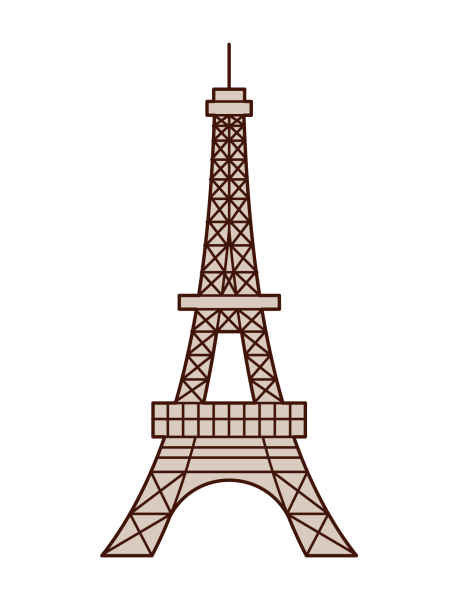 Рисование Эйфелева башня для детей