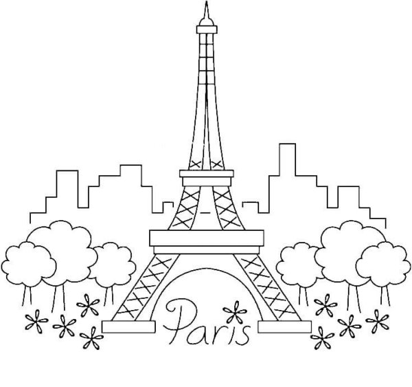 Эйфелева башня тату эскиз