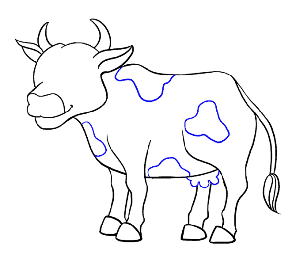 Контур корова для детей