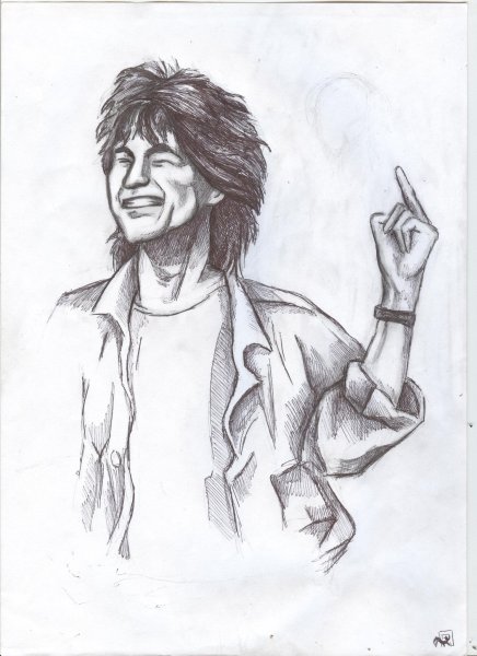 Виктор Цой рисунок