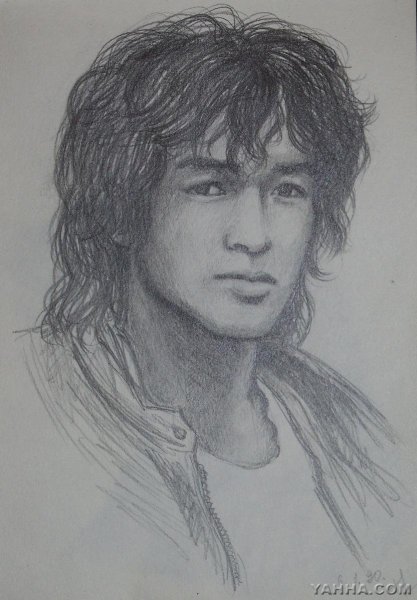 Виктор Цой карандашом