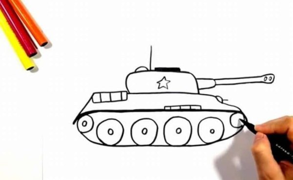 Танк для рисования детям