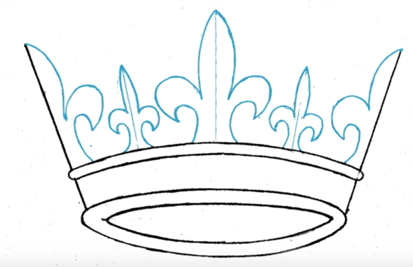 Корона принцессы контур