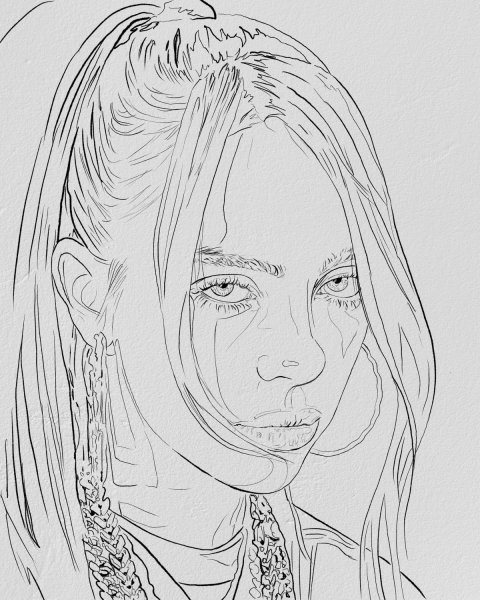Билли Айлиш рисунок