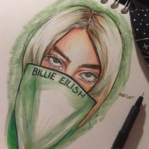 Рисунок девушки легко