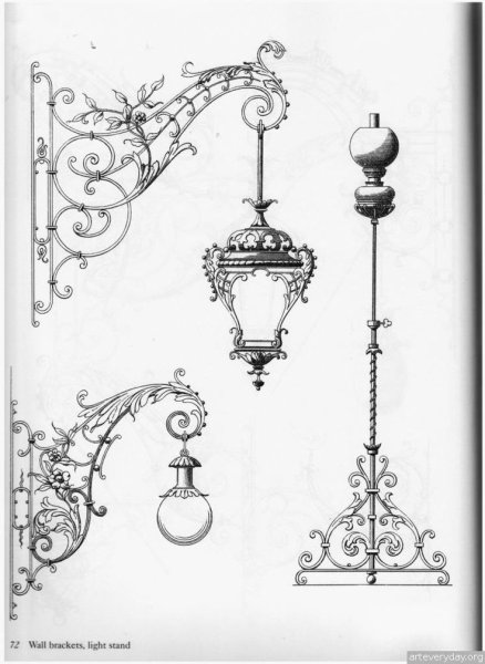 Кованые фонари эскизы