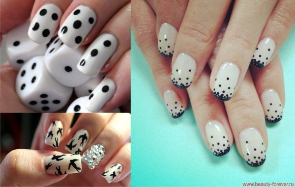 Рисование дотсом на ногтях