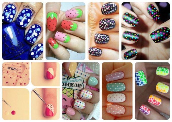 Рисунки на ногтях легкие