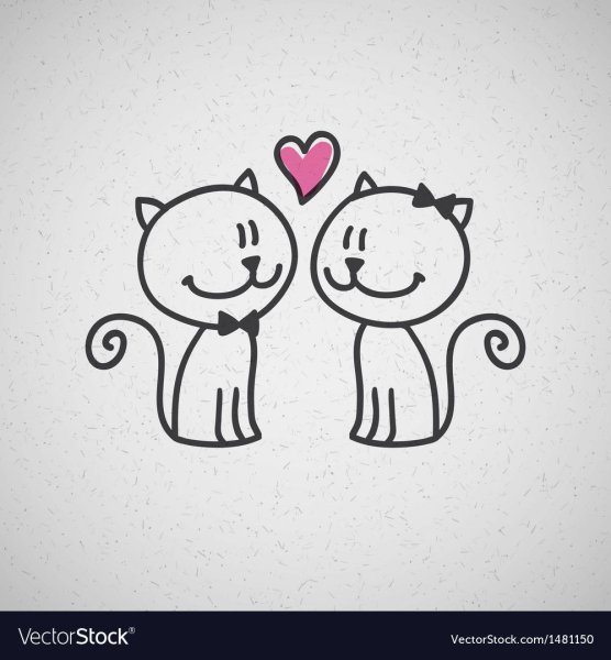 Милые парные рисунки для срисовки лёгкие