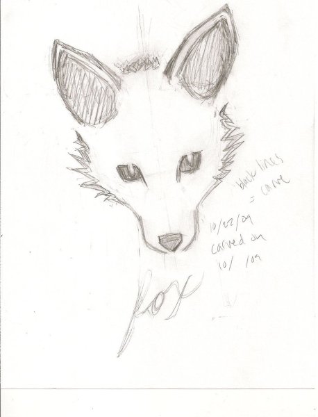 Рисунок лисы карандашом для срисовки легкие