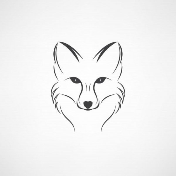 Морда лисы эскиз