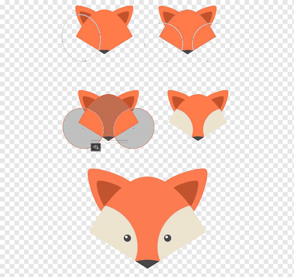 Животные из простых фигур