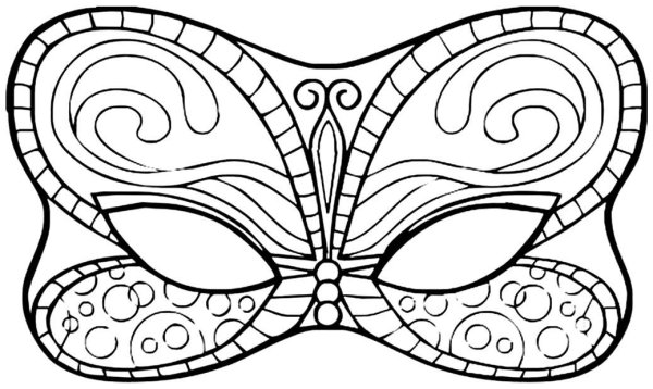 Маска раскраска для детей