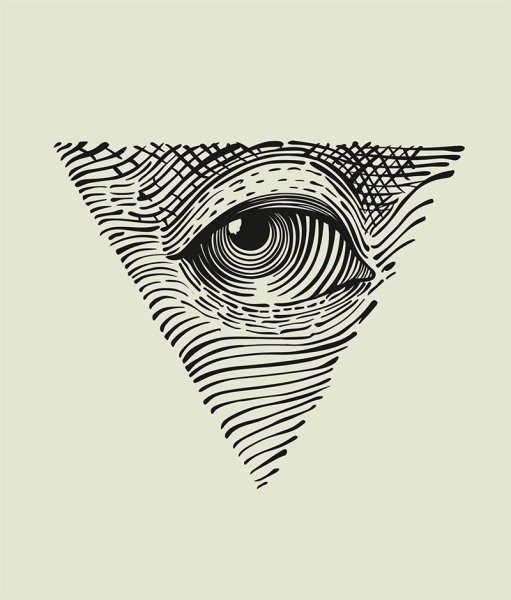 Глаз черной ручкой