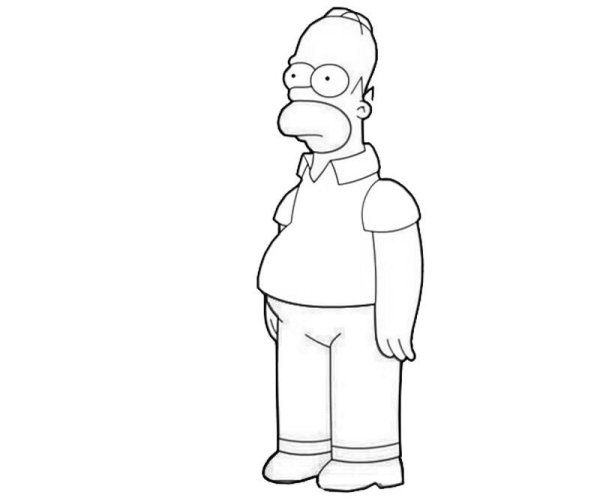 Гомер симпсон раскраска