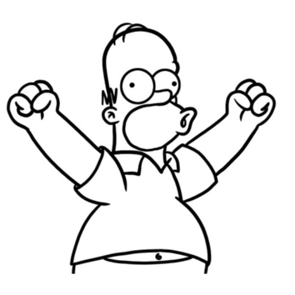 Гомер симпсон рисунок