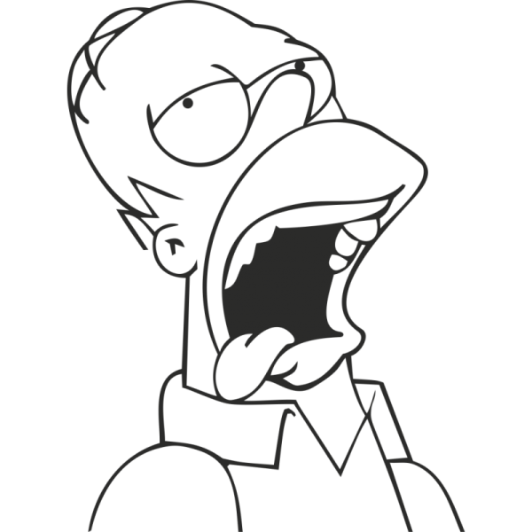 Симпсоны черно белые