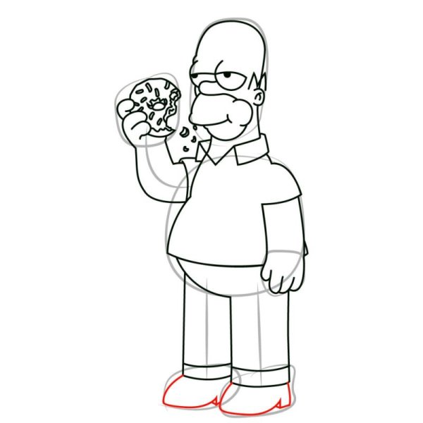 Срисовать Симпсонов Гомера