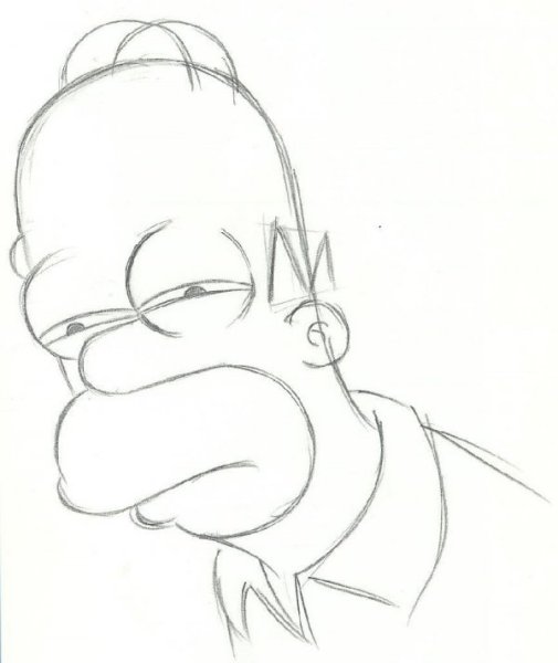 Гомер симпсон для срисовки