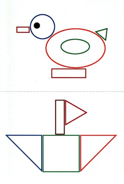 Животные из геометрических фигур