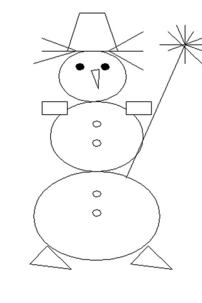 Аппликация из геометрических фигур для дошкольников