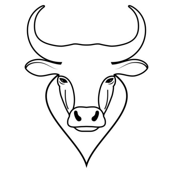Арт рисунок голова буйвола