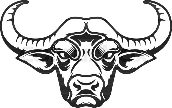 Бык одной линией