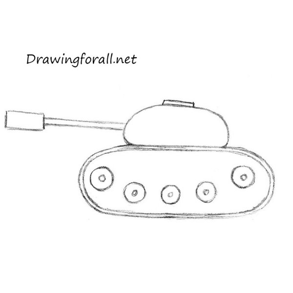 Танк вид спереди рисунок детей