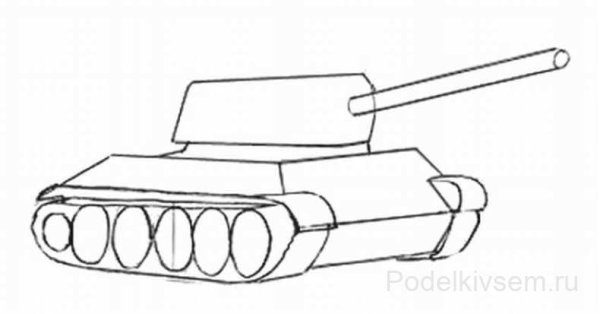 Как рисовать танк т-34