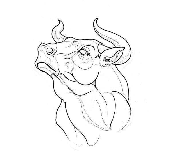 Тату быка эскизы