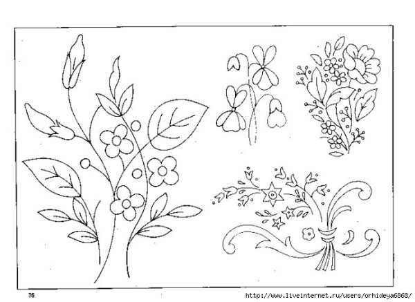 Рисунки для вышивания тамбурным швом для детей