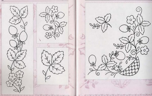 Узоры для вышивания стебельчатым швом