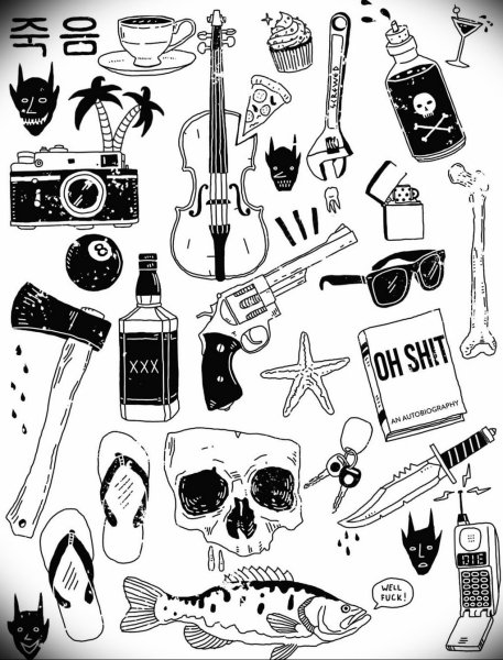 Тату эскизы маленькие молодёжные