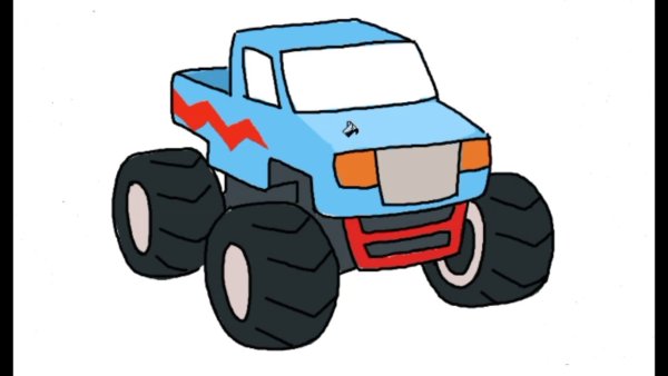 Монстр трак рисунок цветной