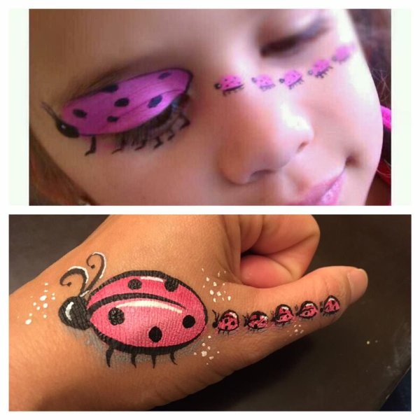 Аквагрим на руке для девочек