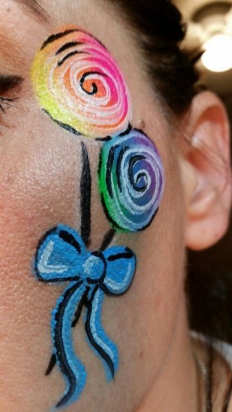 Аквагрим на руке для девочек