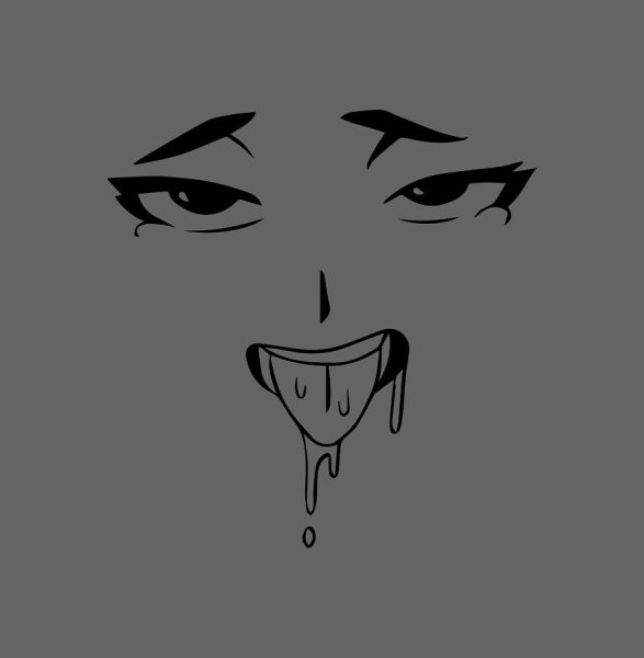 Ахегао рисунок карандашом