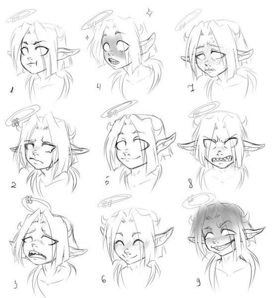 Аниме эмоции для рисования