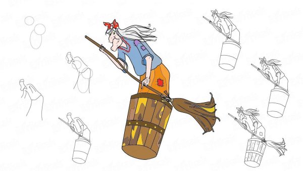 Ступа бабы яги для детей