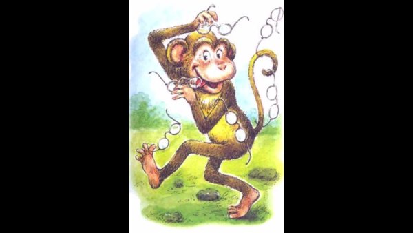 Мартышка и очки басня раскраска