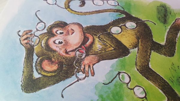 Мартышка и очки рисунок