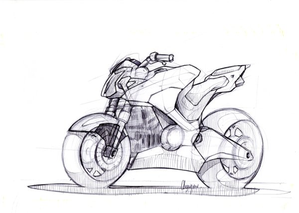 Motorcycle vector спереди