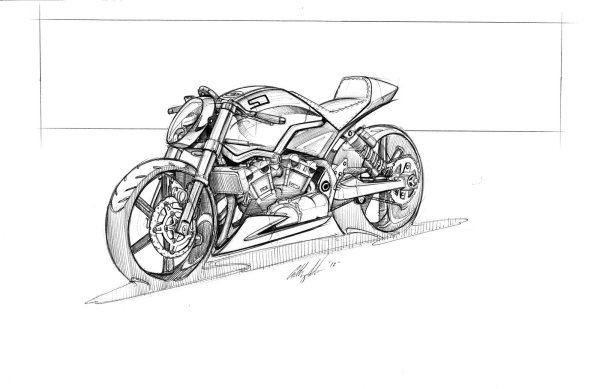 Мотоцикл рисунок